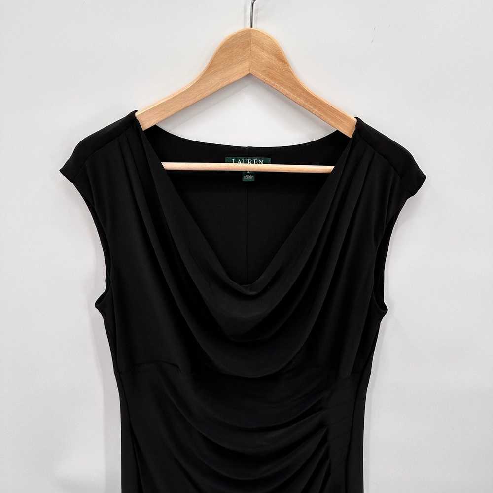 LAUREN RALPH LAUREN Stretch Jersey Black Drape Ne… - image 2