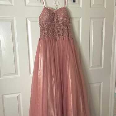 Blondie Nites Pink Tulle Prom Dress with Corset B… - image 1