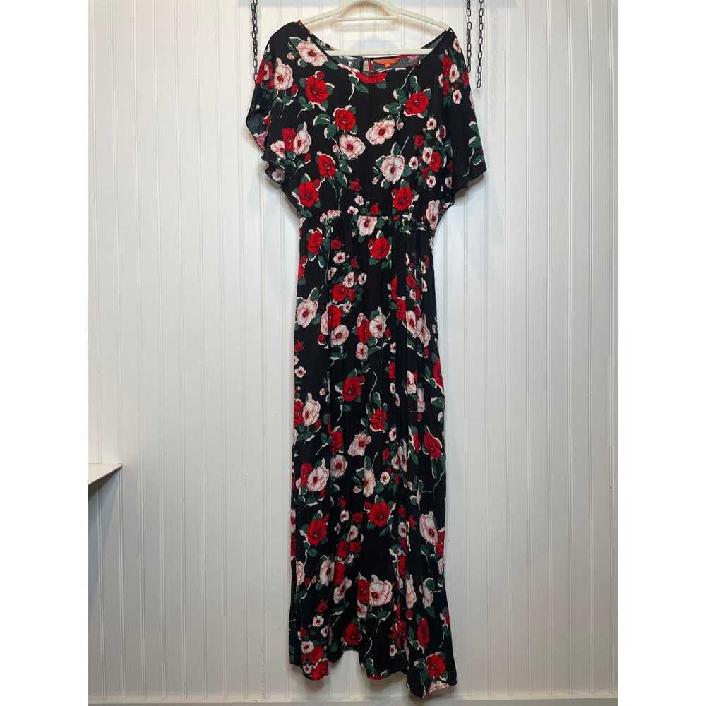 Modcloth Inspired Spirit Floral Maxi Dress Black … - image 2