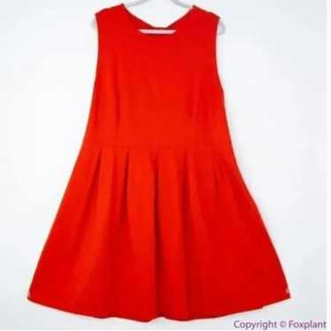 Hutch Anthropologie Bow Back Tomato Red Dress, 2X