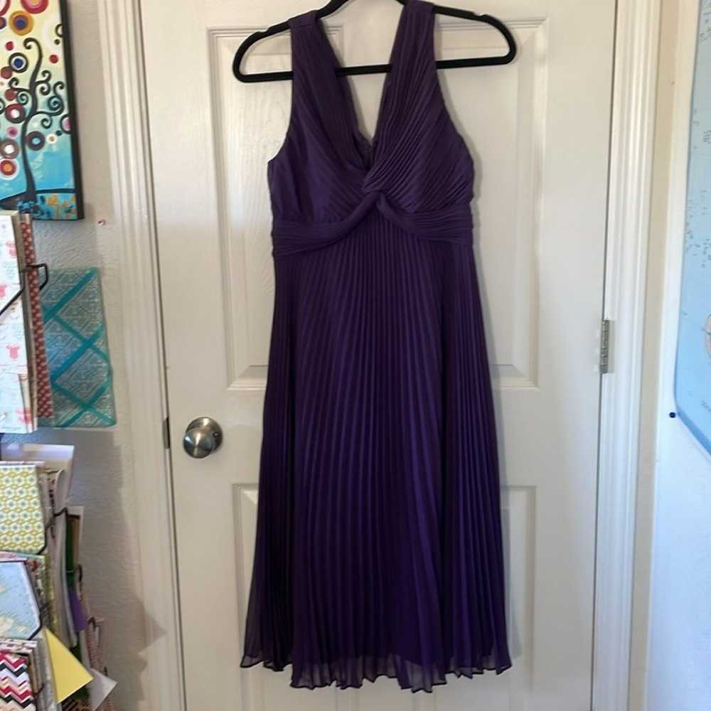 Banana Republic CHIFFON PLEATED MIDI DRESS size 4… - image 5