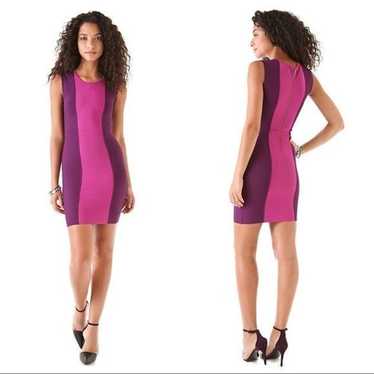 Aliza Color Block Dress in Bordeaux - image 1