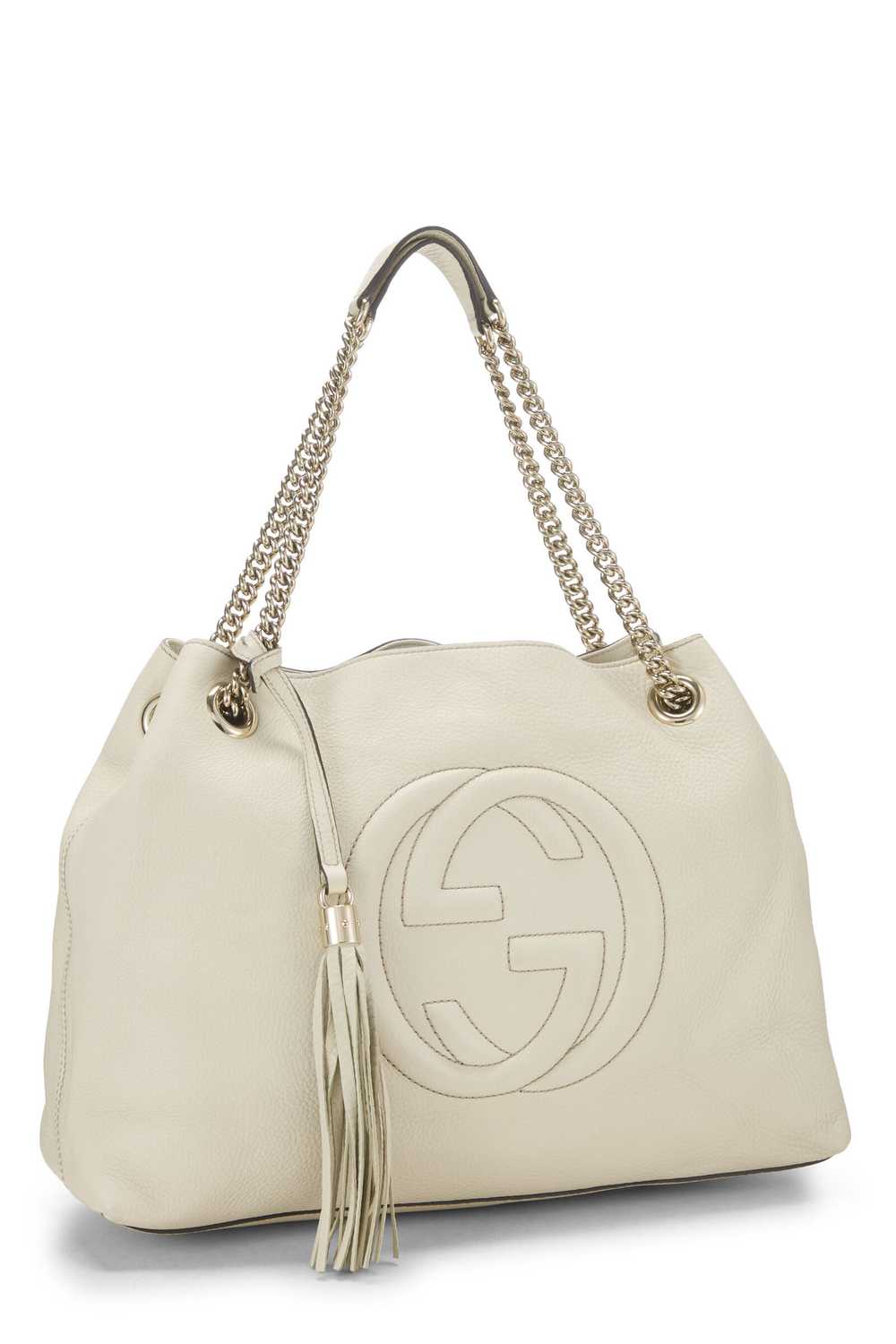 Cream Leather Soho Chain Tote Send in SMS Send in… - image 2