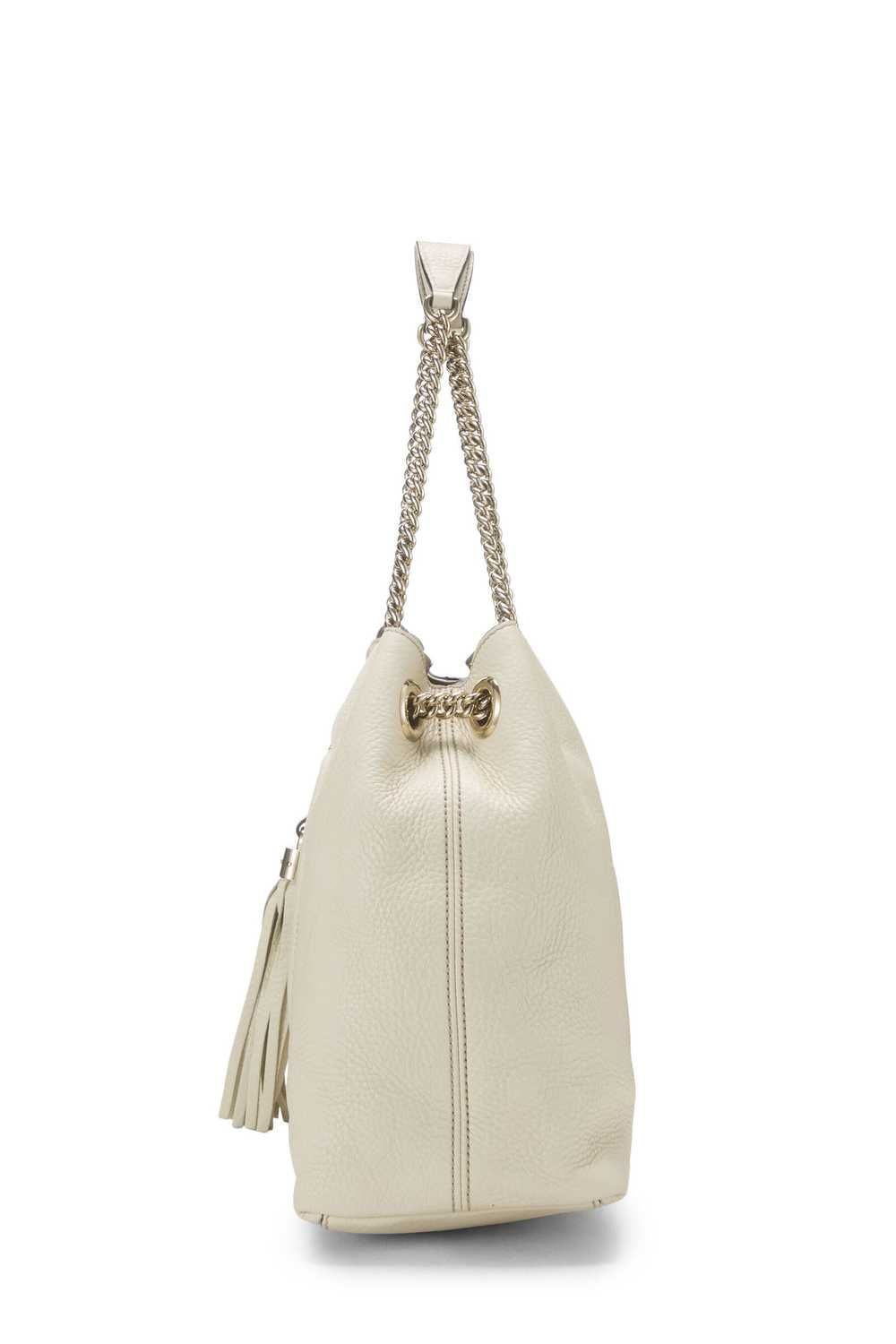 Cream Leather Soho Chain Tote Send in SMS Send in… - image 3