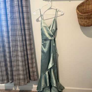 Birdy Grey YC Midi Dress- Shiny Satin Sage size M - image 1