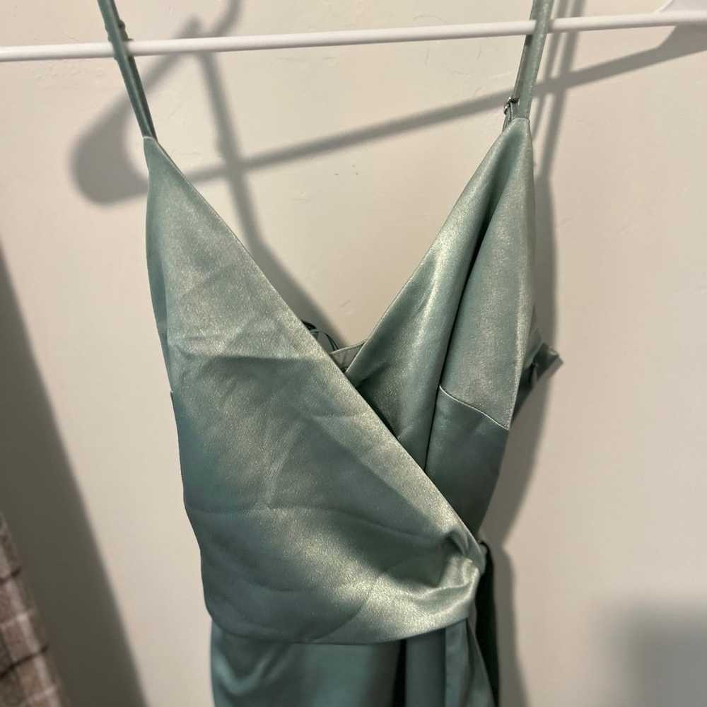 Birdy Grey YC Midi Dress- Shiny Satin Sage size M - image 2