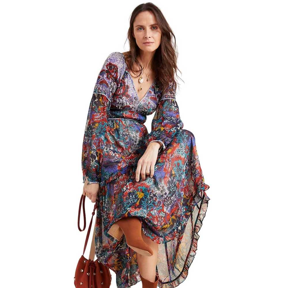 Anthropologie Maeve Annabella Boho Tiered Maxi Dr… - image 2