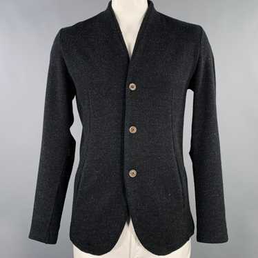 Designer THE VIRIDI-ANNE Black Wool Cotton Collar… - image 1