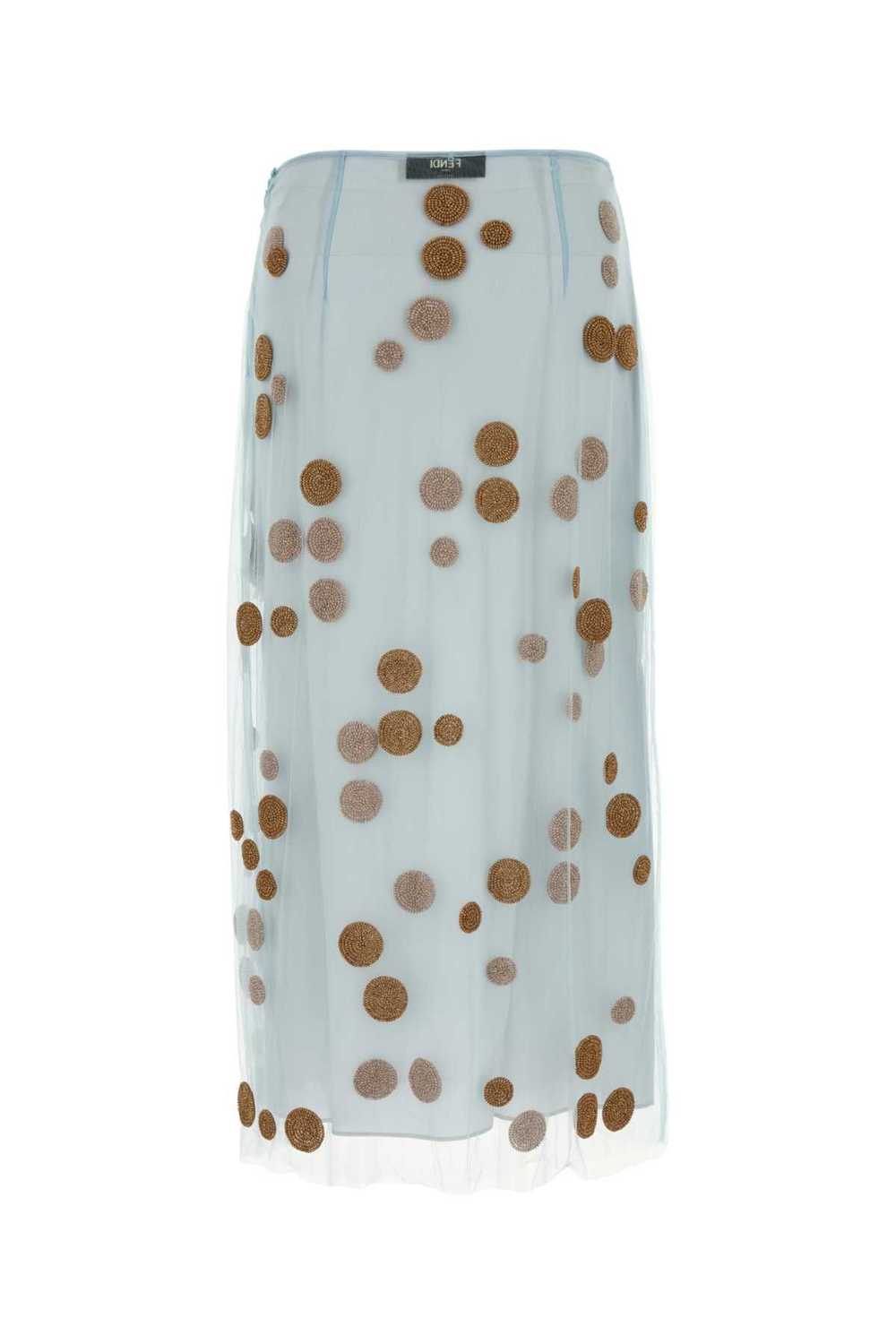 Fendi Pastel Light Blue Tulle Skirt - image 2