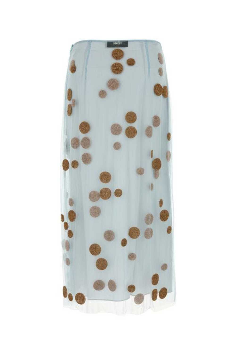 Fendi Pastel Light Blue Tulle Skirt - image 4