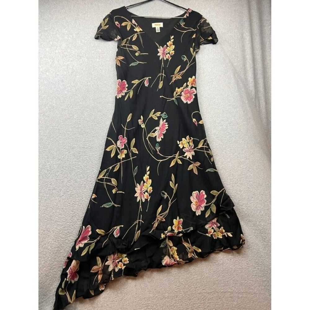 Vintage Talbots Midi Dress Womens 14 Floral Whims… - image 1