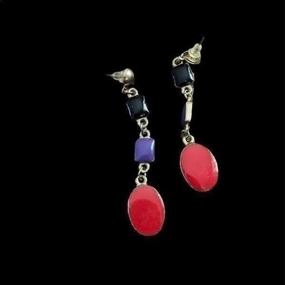 Vintage 3 Tier Dangle Earrings - image 4