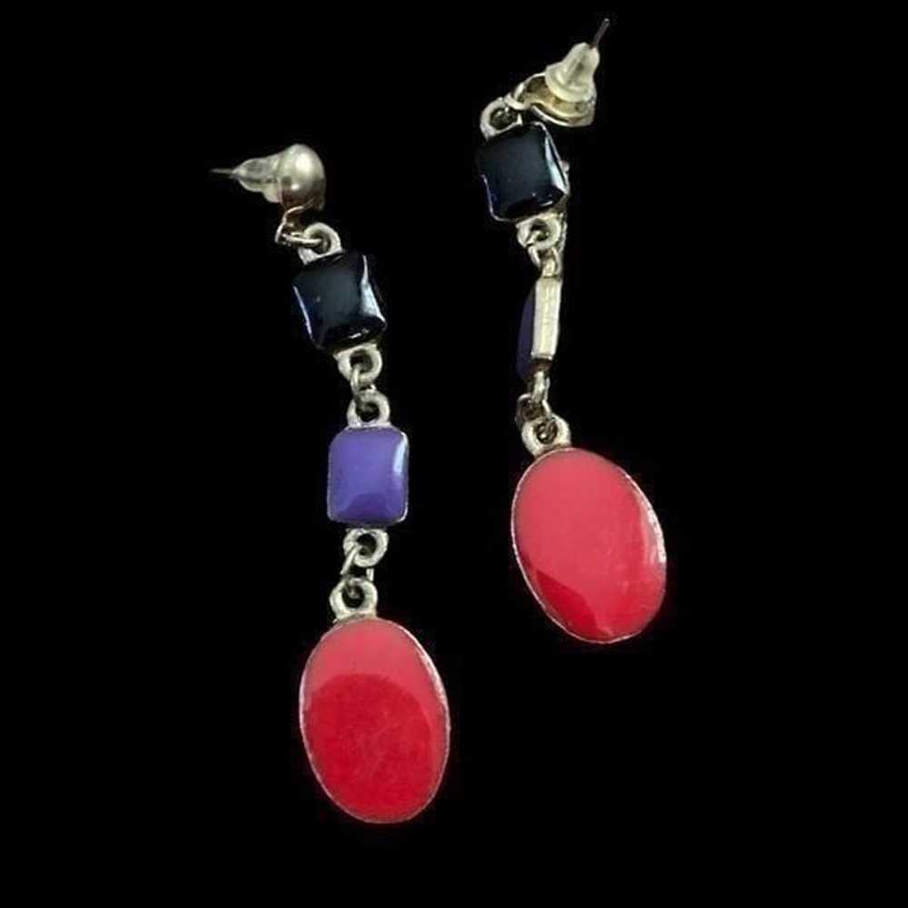 Vintage 3 Tier Dangle Earrings - image 7