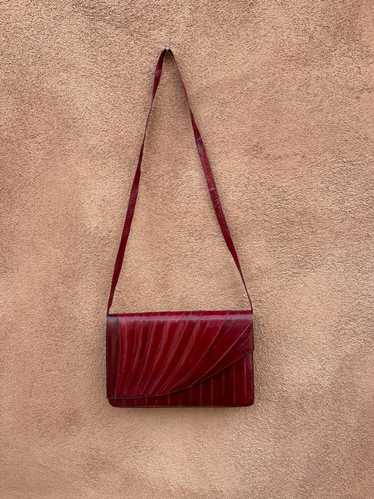 Red Eel Skin & Leather Purse