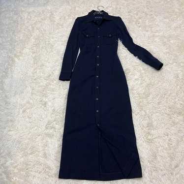 Ralph Lauren Wool Shirt Dress Long Length Maxi Na… - image 1