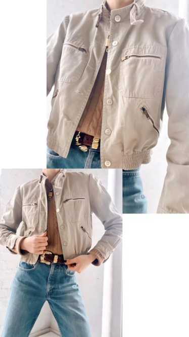 Ralph Lauren taupe cargo crop jacket