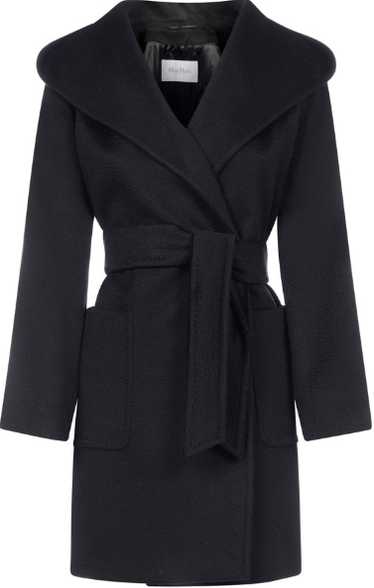 Product Details Max Mara Black Hooded Wool Coat