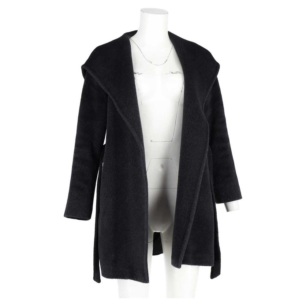 Product Details Max Mara Black Hooded Wool Coat - image 5