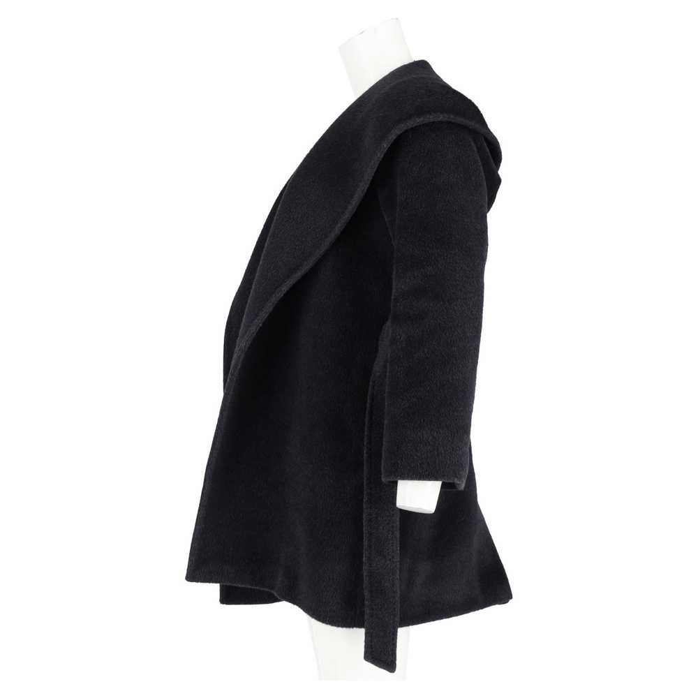 Product Details Max Mara Black Hooded Wool Coat - image 6