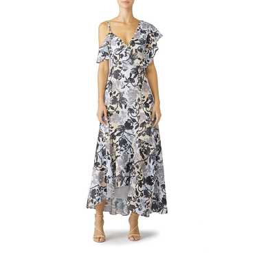 ADEAM Floral Fiesta Maxi Dress Women's 4 Blue Bla… - image 1