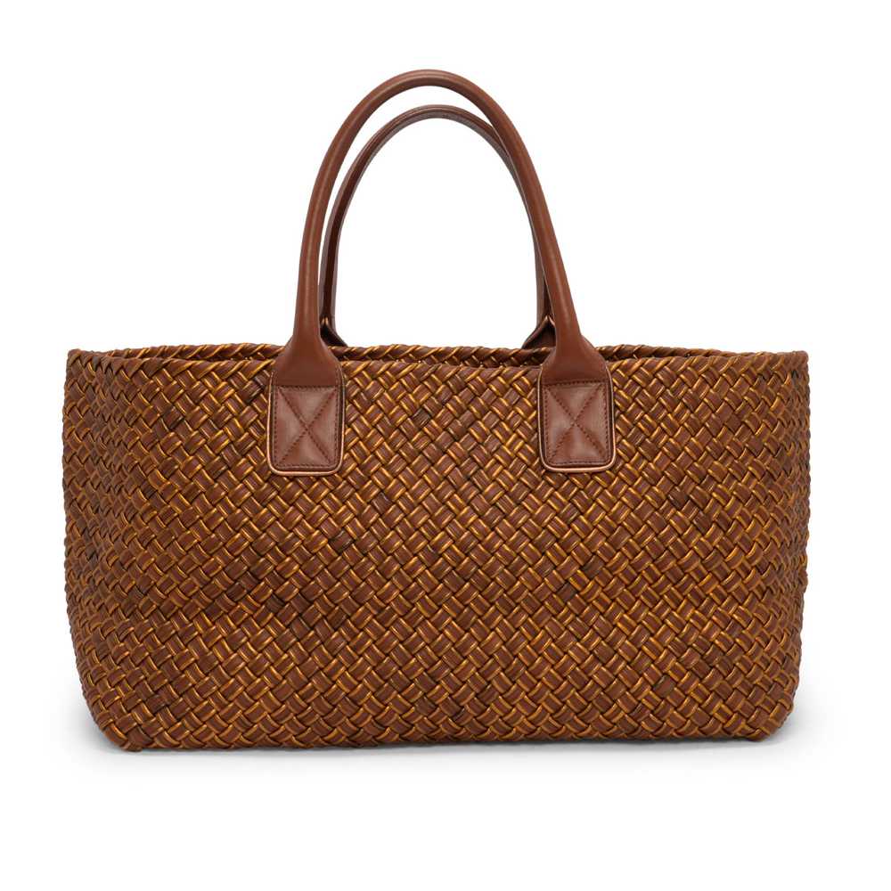 Bottega Veneta Bronze Intrecciato Medium Cabat To… - image 1