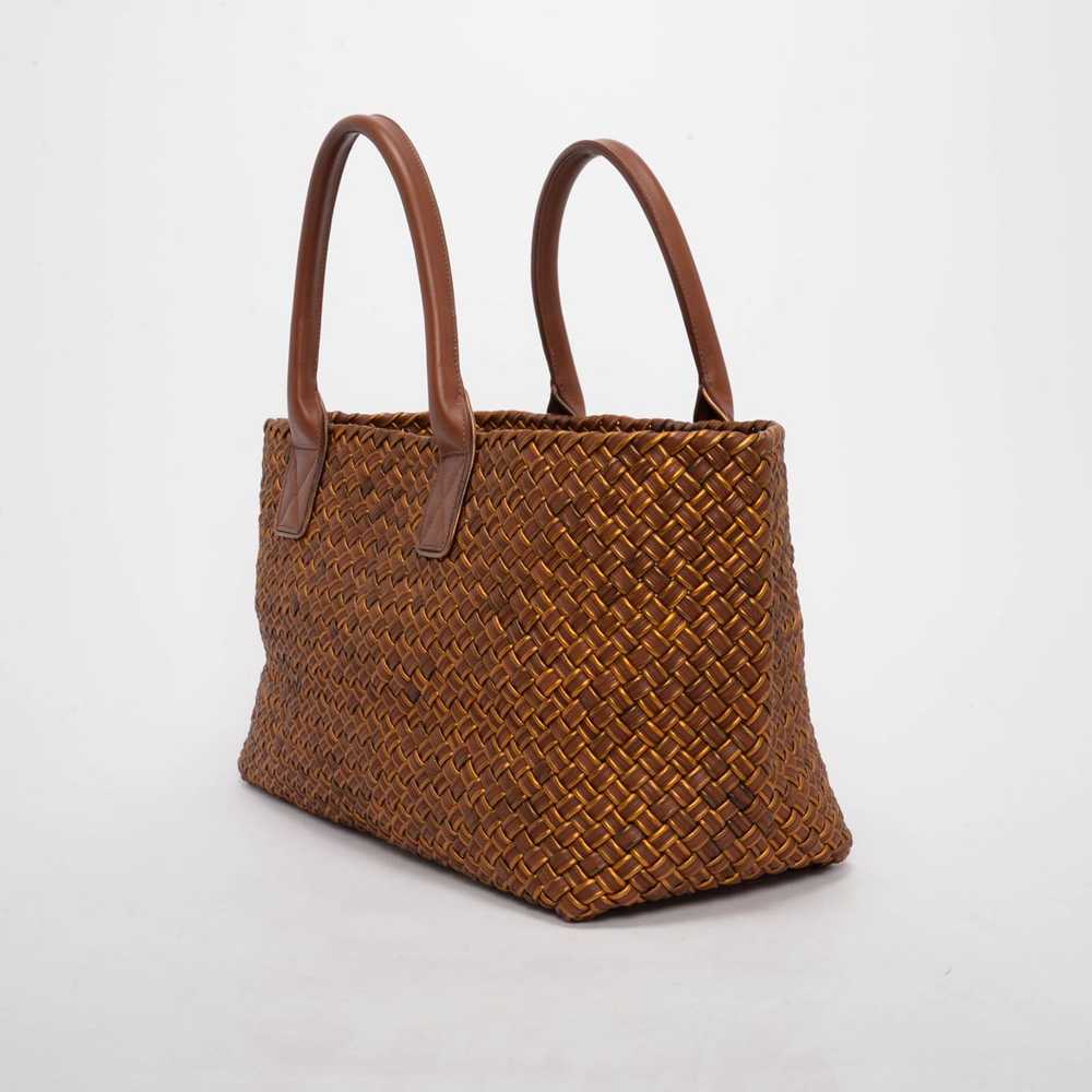 Bottega Veneta Bronze Intrecciato Medium Cabat To… - image 3