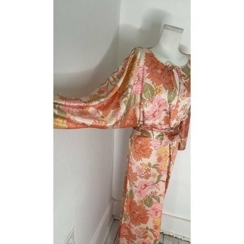 Vintage Large Scale Floral Maxi Dress With Dolman… - image 3