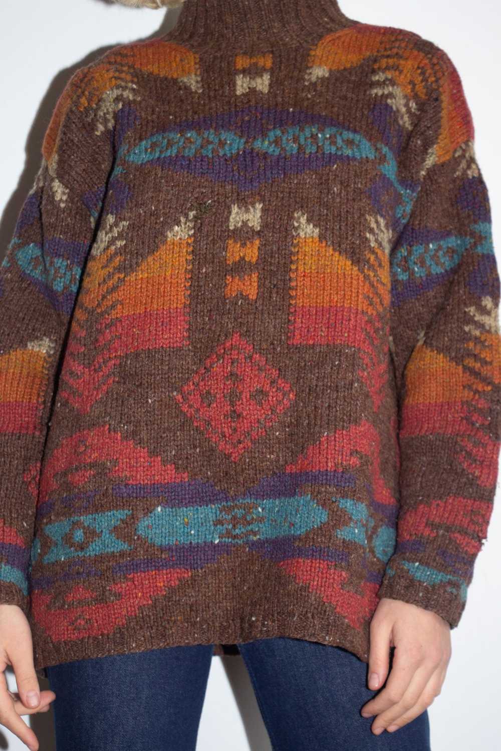 Vintage Ralph Lauren Hand Knit Wool and Silk Swea… - image 2