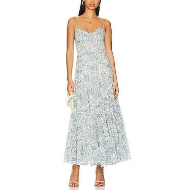 Free People 'Sundrenched' Blue Printed Voile Maxi 