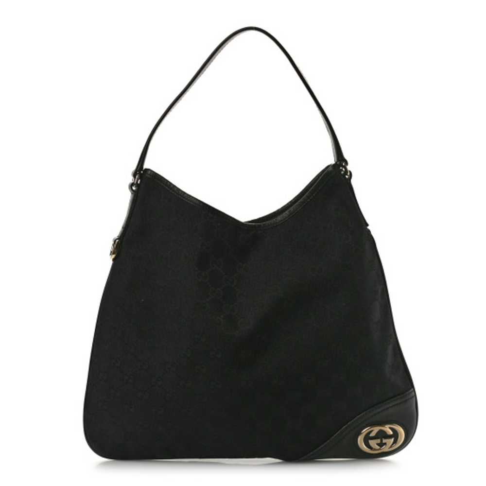 GUCCI Monogram Medium New Britt Hobo Black - image 1