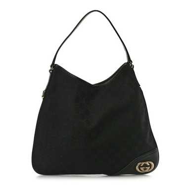 GUCCI Monogram Medium New Britt Hobo Black - image 1