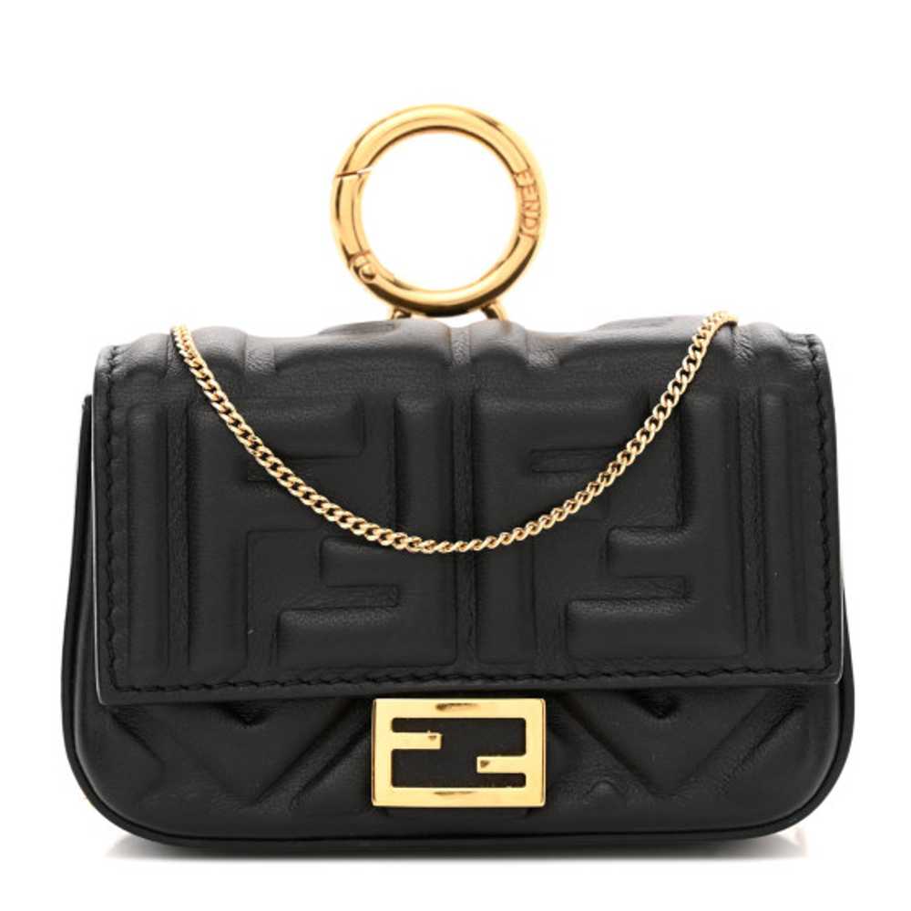 FENDI Nappa Matisse FF Embossed Nano Baguette Cha… - image 1