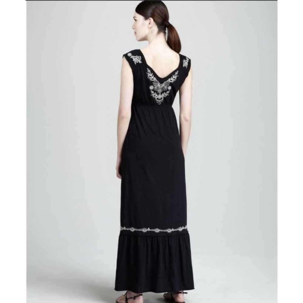 JOHNNY WAS LA Julien Embroidered Maxi Dress Black… - image 4