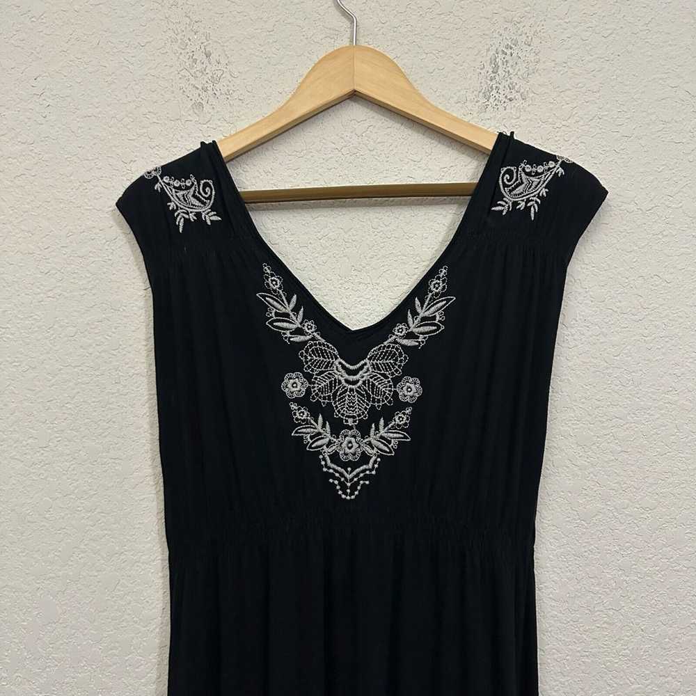 JOHNNY WAS LA Julien Embroidered Maxi Dress Black… - image 6