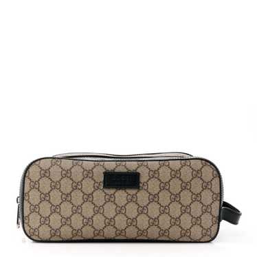 GUCCI GG Supreme Monogram Toiletry Case Black