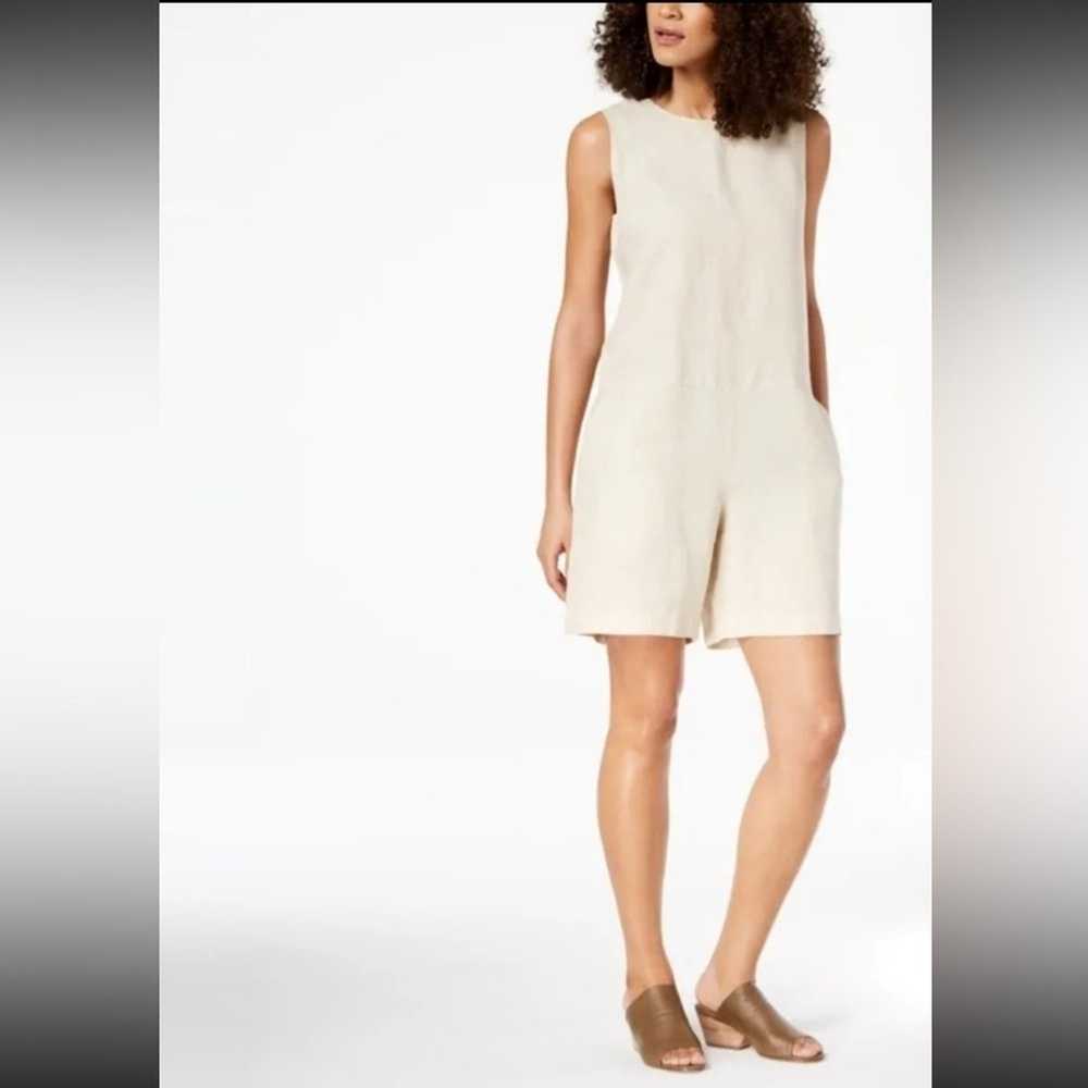 Eileen Fisher Organic Linen Relaxed Romper/Jumpsu… - image 3