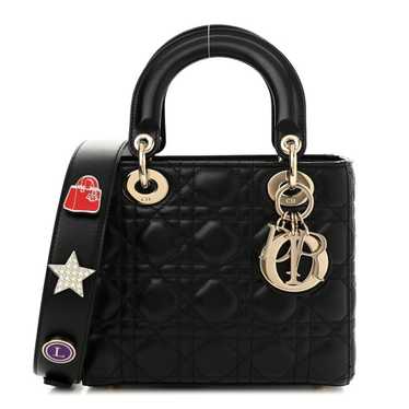 CHRISTIAN DIOR Lambskin Cannage Small Lucky Badge… - image 1