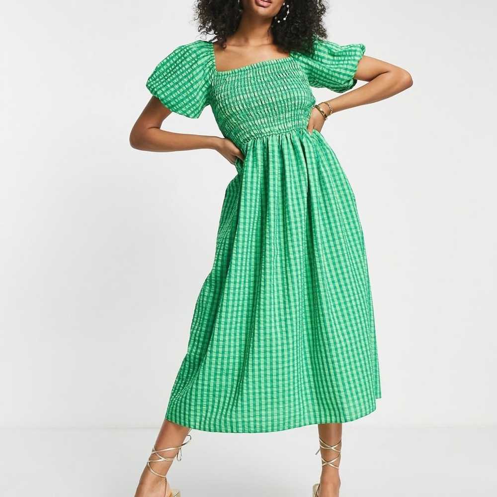 ASOS Never Fully Dressed Womens XXL Green  Gingha… - image 2