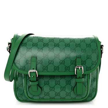 GUCCI Monogram GG Childrens Messenger Bag Green