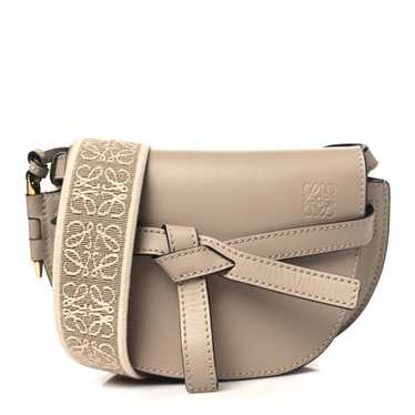 LOEWE Calfskin Jacquard Mini Gate Dual Bag Sand