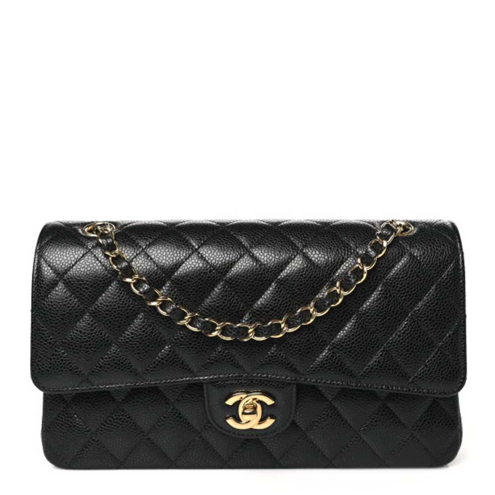 CHANEL Caviar Quilted Medium Double Flap Black - image 1