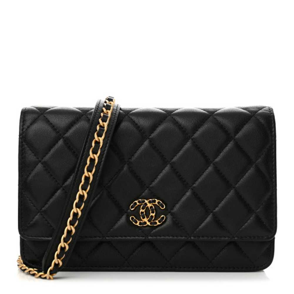 CHANEL Lambskin Quilted Infinity Wallet On Chain … - image 1