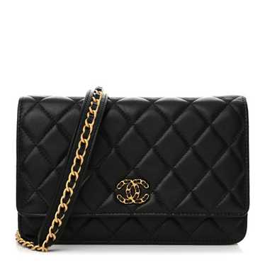 CHANEL Lambskin Quilted Infinity Wallet On Chain … - image 1