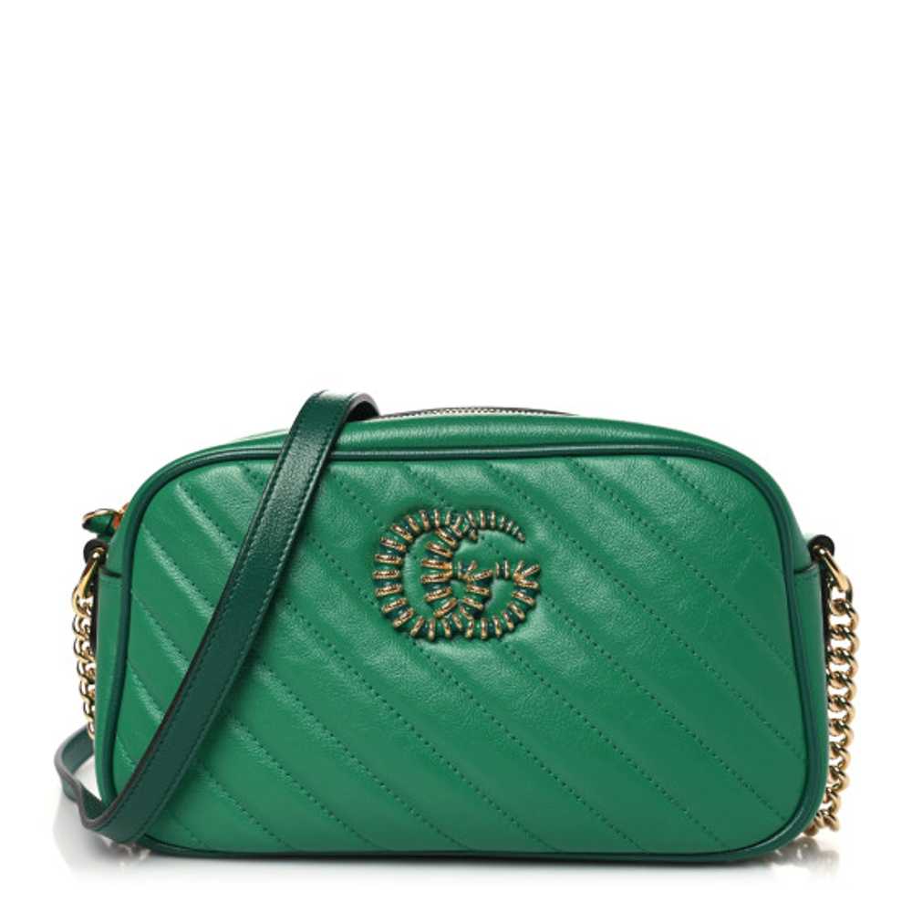 GUCCI Azalea Calfskin Enamel Matelasse Diagonal S… - image 1