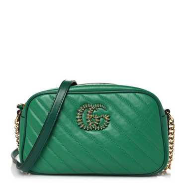 GUCCI Azalea Calfskin Enamel Matelasse Diagonal S… - image 1