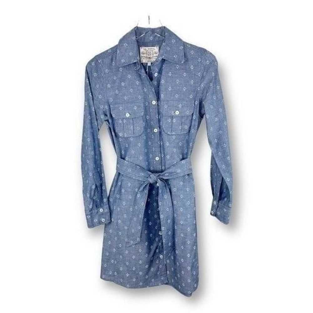 Bell by Alicia Bell Anchor Print Chambray Button-… - image 1