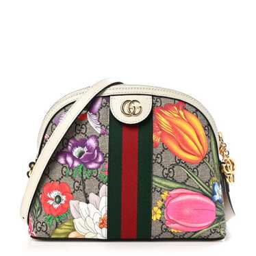 GUCCI GG Supreme Monogram Flora Web GG Small Ophi… - image 1