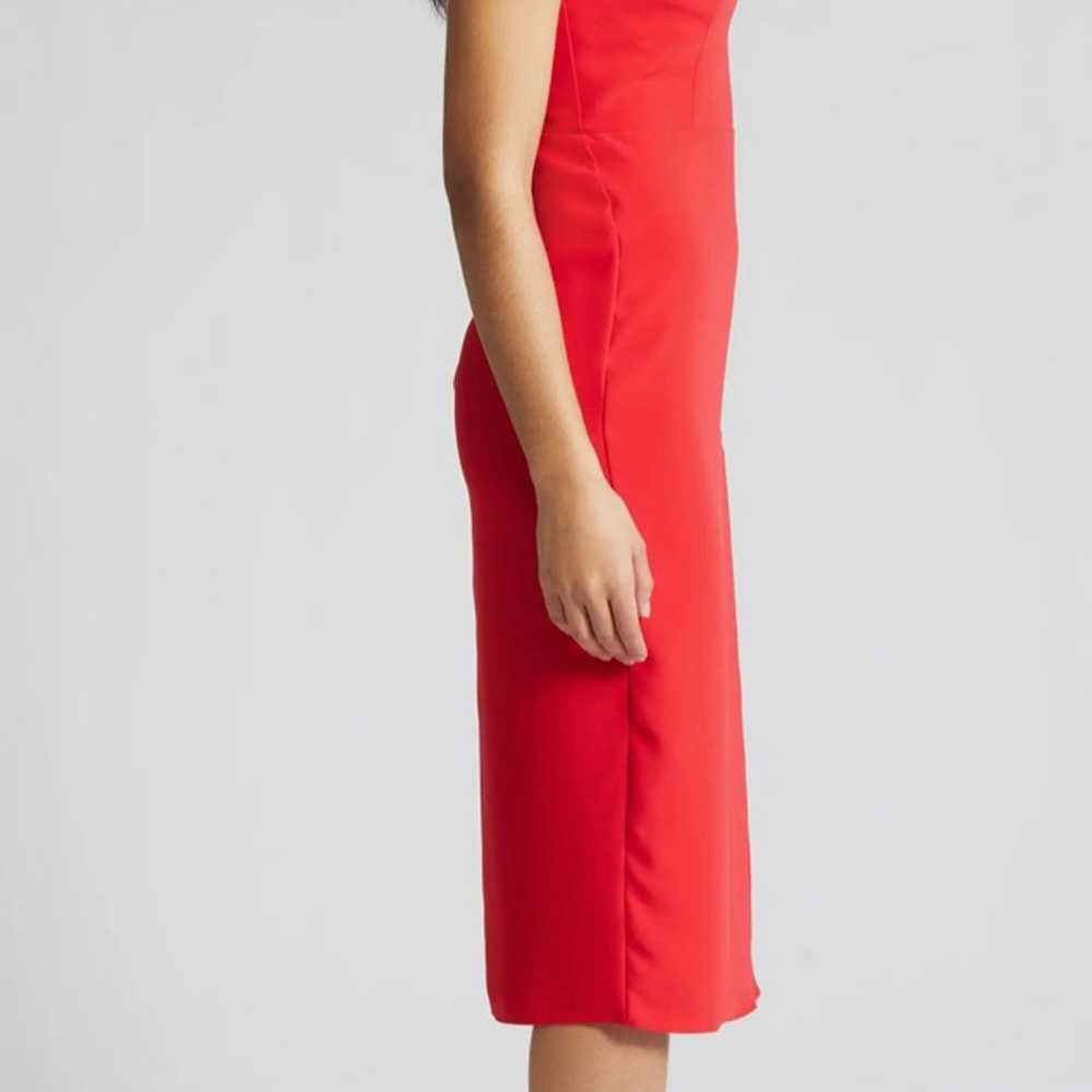 Amanda Uprichard Red Puzzle Strapless Dress - image 7