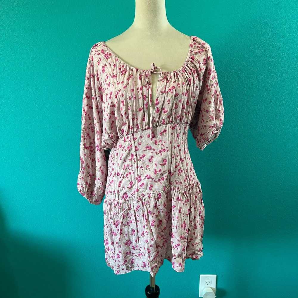 Majorelle Baylee Mini Dress Mauve Ditsy Off One S… - image 2