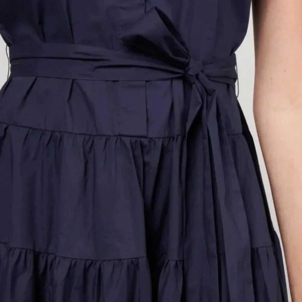 Psophia cotton tiered dress - 204 navy - image 4